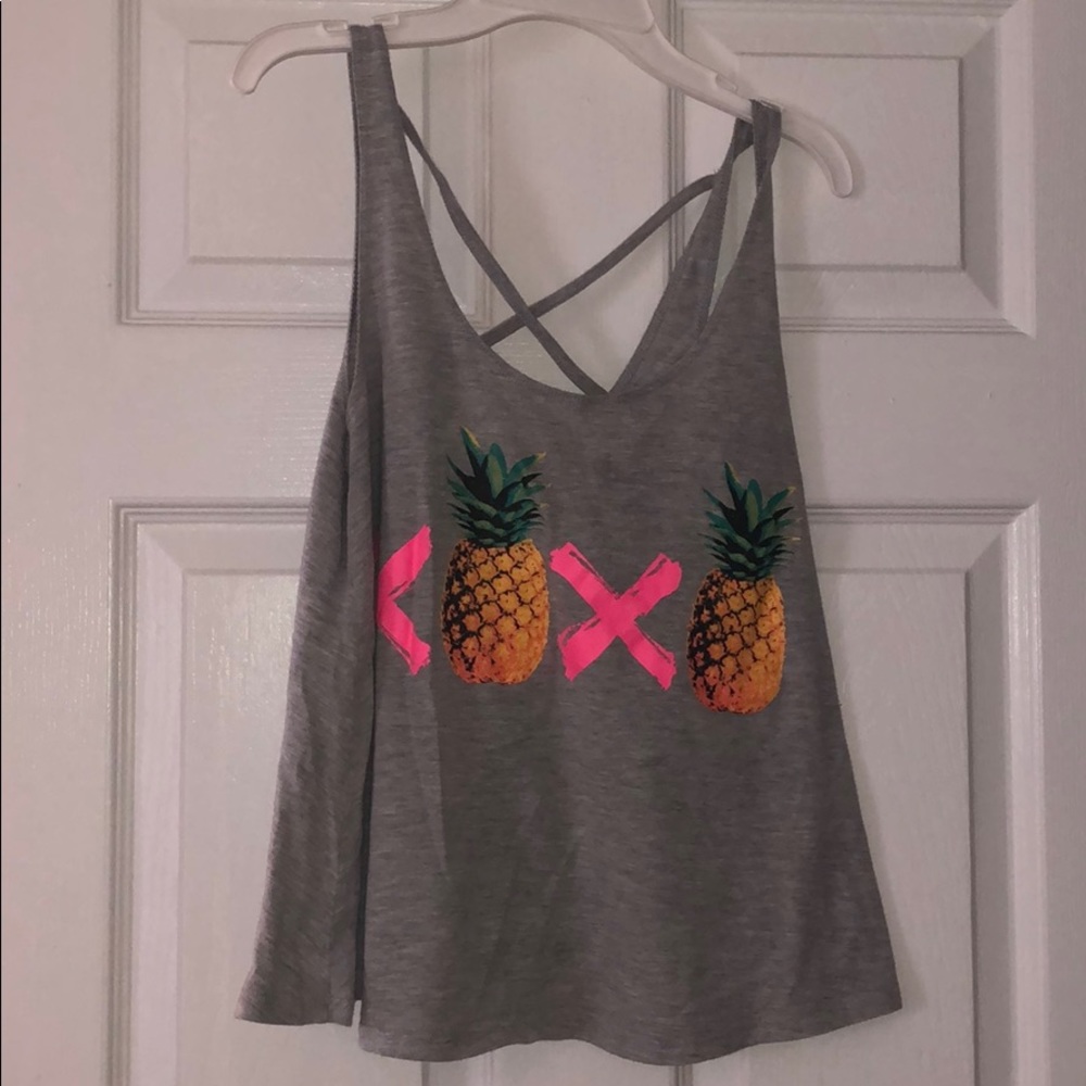 XOXO pineapple tank top